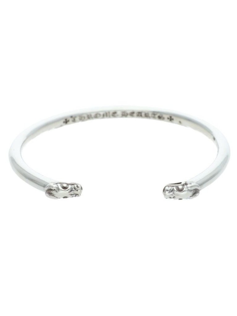 Chrome Hearts Bangle Double Dog Silver Bracelet 2705$